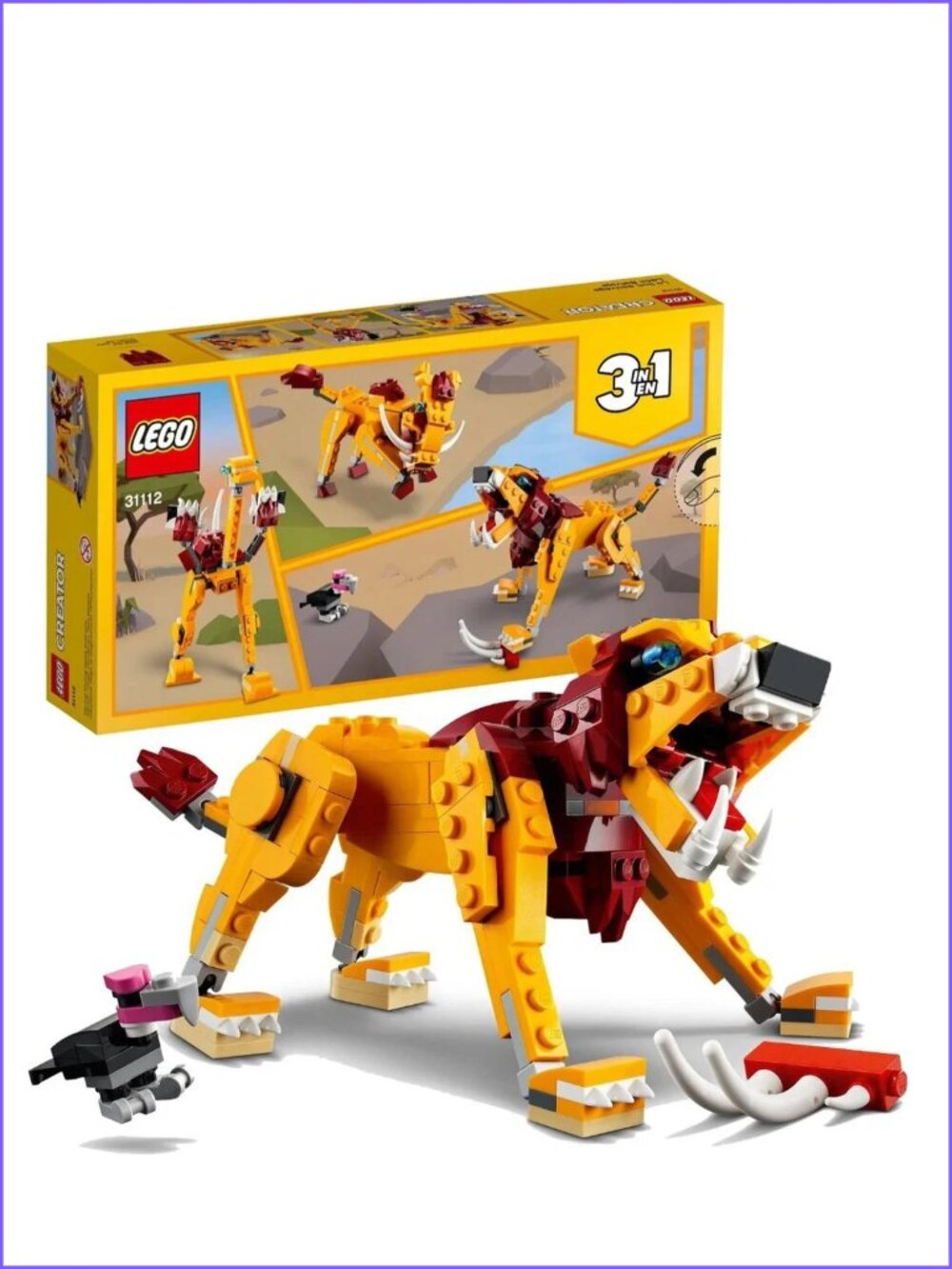 Lego Creator 3 in 1 Wild Lion 31112 Toy Building Toy  Brand New